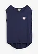 T-shirt court devant long derrière en viscose fluide, bonprix