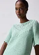Ajour-Pullover mit Leinenanteil, bonprix