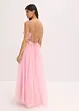 Robe longue en tulle délicat avec dentelle, bonprix