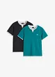 2 in 1 Shirt, Kurzarm (2er Pack), bonprix