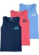 Lot de 3 débardeurs 100% coton, bonprix