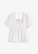 Blouse à manches bouffantes et encolure boutonnée, bonprix