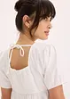 Blouse à manches bouffantes et encolure boutonnée, bonprix