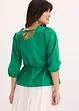 Bluse mit Puffärmeln und Rückenausschnitt, bonprix