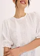 Lochstickerei Shirt mit Volants, bonprix