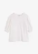 Lochstickerei Shirt mit Volants, bonprix