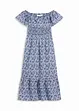 Boho-Midikleid mit Carmenausschnitt aus leichter Baumwolle, bonprix