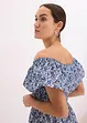 Boho-Midikleid mit Carmenausschnitt aus leichter Baumwolle, bonprix