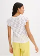 Top en maille aspect crochet avec dentelle, bonprix