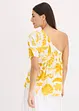 Blouse à encolure asymétrique en viscose texturée, bonprix