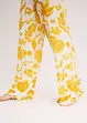 Pantalon large imprimé en viscose texturée, bonprix