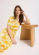 Robe asymétrique imprimée en viscose texturée, bonprix