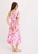 bedrucktes One-Shoulder-Kleid aus strukturierter Viskose, bonprix