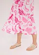 bedrucktes One-Shoulder-Kleid aus strukturierter Viskose, bonprix
