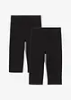 Lot de 2 leggings corsaire en coton mélangé extensible, bonprix