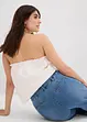 Wide-Leg-Jeans High Waist, Bequembund cropped, bonprix