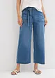 Wide-Leg-Jeans High Waist, Bequembund cropped, bonprix