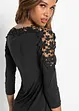 Shirt mit Häkeleinsatz und 3/4 Arm, bonprix