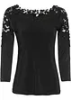 Shirt mit Häkeleinsatz und 3/4 Arm, bonprix