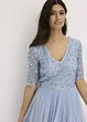 Robe longue avec broderie en sequins, bonprix