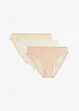 Lot de 3 slips Maxi échancrés en dentelle recyclée, bonprix