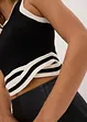 Cropped Strick-Top mit gewistetem Saum, bonprix