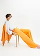 Pantalon palazzo en lin mélangé, bonprix