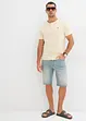 Stretch-Jeans-Bermuda mit verstärktem Schritt, Regular Fit, bonprix