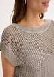 Ajour Pullover aus glänzendem Bändchengarn, bonprix