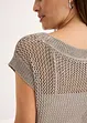 Ajour Pullover aus glänzendem Bändchengarn, bonprix