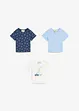 T-Shirt aus reiner Bio-Baumwolle (3er Pack), bonprix