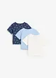 T-Shirt aus reiner Bio-Baumwolle (3er Pack), bonprix