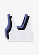 Lot de 3 brassières en coton extensible, bonprix