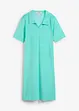 Robe longueur genou en tissu éponge avec col polo, bonprix