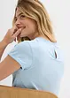 T-shirt en coton avec dentelle, bonprix