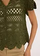 Gilet court en crochet, bonprix