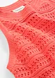 Ajour-Stricktop mit Leinenanteil, bonprix