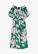 Robe col Bardot imprimée 100% coton, bonprix