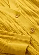 Ajour-Strickjacke mit Leinenanteil, bonprix