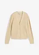 Ajour-Strickjacke mit Leinenanteil, bonprix