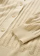 Ajour-Strickjacke mit Leinenanteil, bonprix