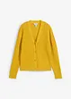 Ajour-Strickjacke mit Leinenanteil, bonprix