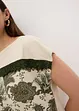 T-shirt imprimé paisley avec un galon de dentelle, bonprix