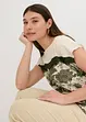 T-shirt imprimé paisley avec un galon de dentelle, bonprix