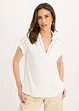 Poloshirt aus Viskose- Pique mit Spitzeneinsatz, bonprix
