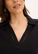 Poloshirt aus Viskose- Pique mit Spitzeneinsatz, bonprix
