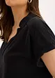 Poloshirt aus Viskose- Pique mit Spitzeneinsatz, bonprix