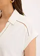 Poloshirt aus Viskose- Pique mit Spitzeneinsatz, bonprix