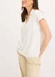 Poloshirt aus Viskose- Pique mit Spitzeneinsatz, bonprix