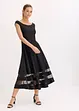 Robe col Bardot avec dentelle et ceinture, bonprix